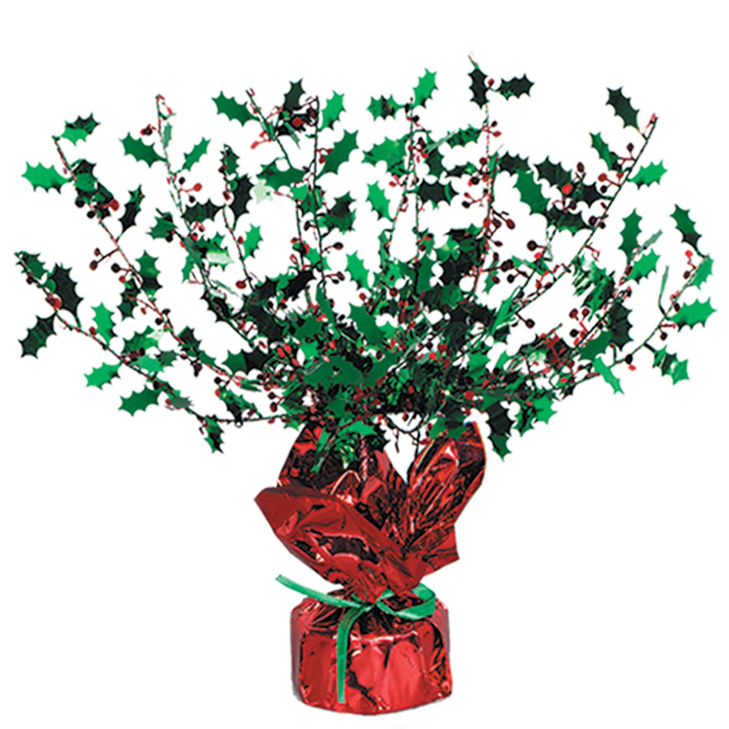 CENTERPIECE - HOLLY & BERRY GLEAM 'N BURST 15"