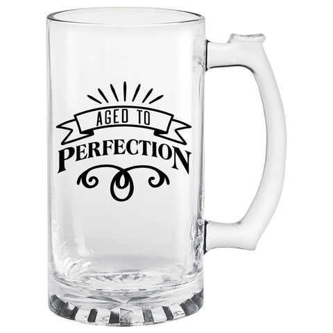 AGED TO PERFECTIONS GLASS TANKARD
