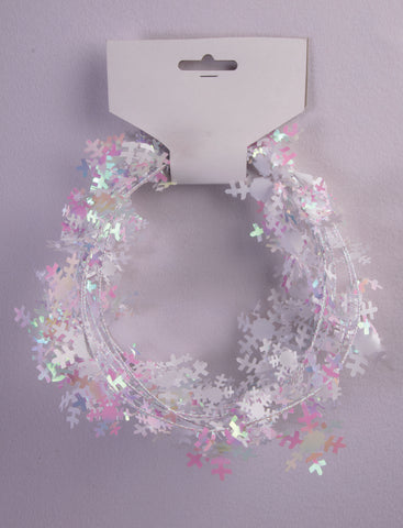 25' WIRED SNOWFLAKE GARLAND