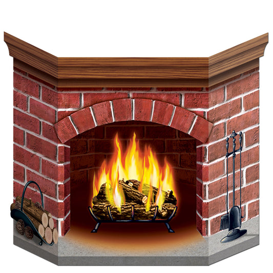 BRICK FIREPLACE STAND-UP 34"