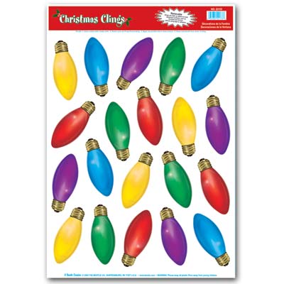 CHRISTMAS LIGHT BULB CLINGS