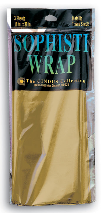 SOPHISTI WRAP - GOLD 18" X 30"  3/SHEETS