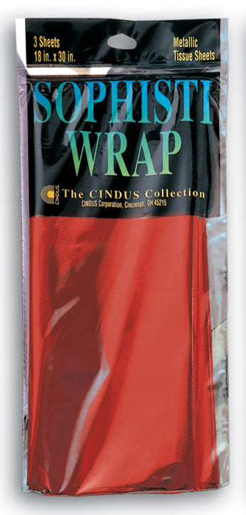 SOPHISTI WRAP - RED 18" X 30"  3/SHEETS