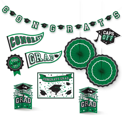 Green Graduation Room Decorating Kit