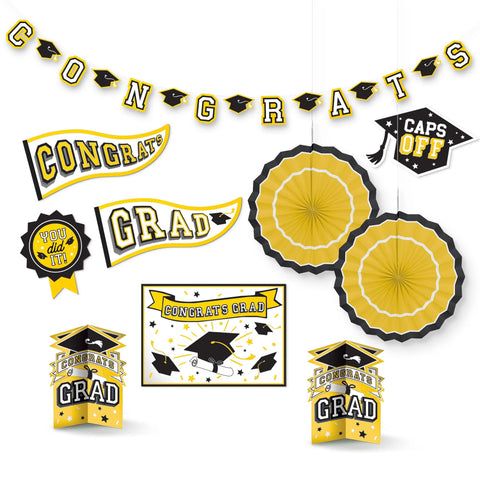 Yellow Graduation Room Decorating Kit – HornerNovelty