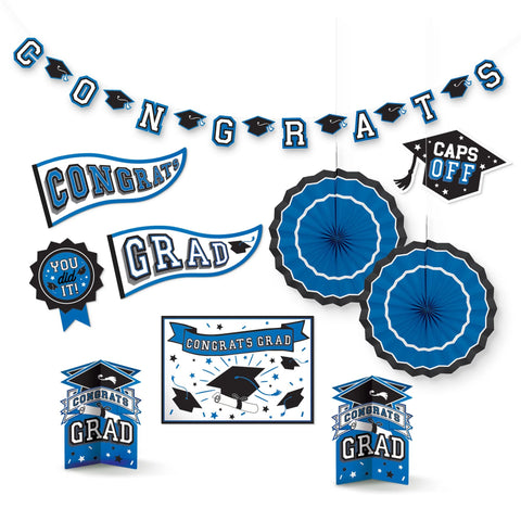 Blue Graduation Room Decorating Kit