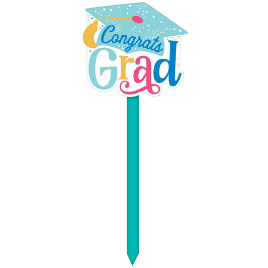 Congrats Grad Wooden Lawn Sign