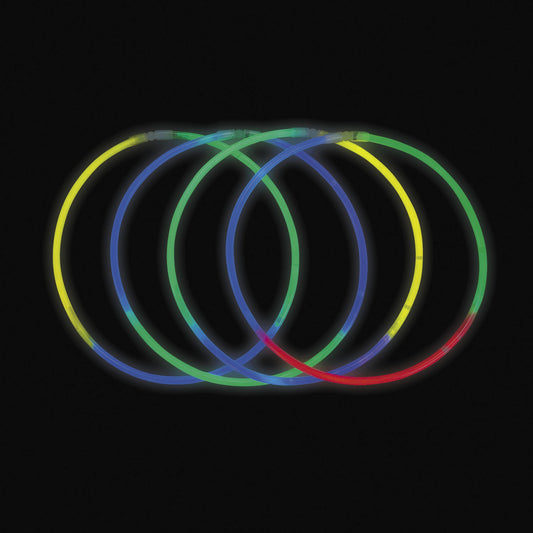 NECKLACE - TRI COLOR GLOW ASSORTED  50 PC/UNIT