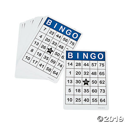 25 Pc. Laminated Jumbo Bingo Cards