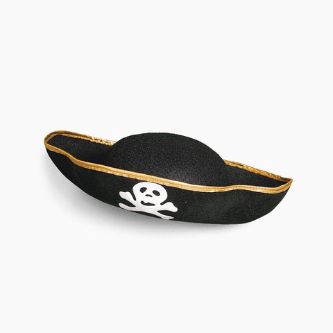 BLACK PIRATE HAT ADULT SIZE