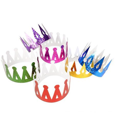 Cardboard Prism Crowns, 12 Pieces Assorted Colors