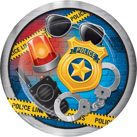 POLICE PARTY PAPER PLATES 9"