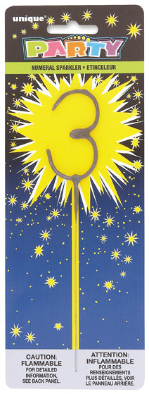NUMERAL SPARKLER #3