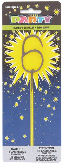 NUMERAL SPARKLER #6
