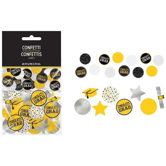 Yellow Large Graduation Confetti