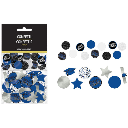 Blue Large Graduation Confetti