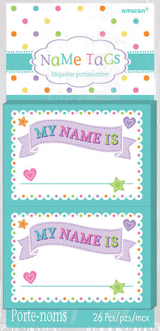 BABY SHOWER NAME TAGS