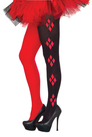 HARLEY QUINN TIGHTS ADULT SIZE