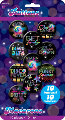 DISCO BUTTONS 10 PACK