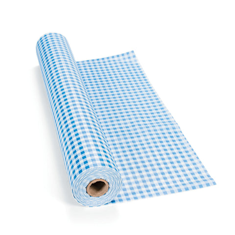 BLUE GINGHAM TABLECOVER 40" X 100'          EACH
