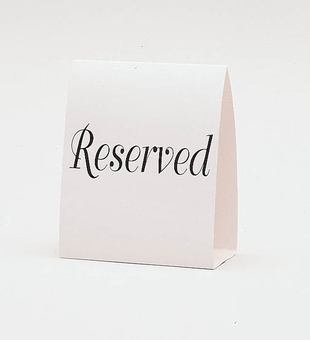 RESERVED TABLE CARDS