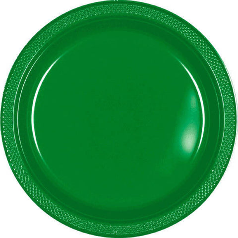 PLASTIC PLATES - FESTIVE GREEN   7"   20 COUNT