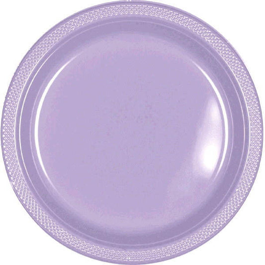 PLASTIC PLATES - LAVENDER   7"   20 COUNT