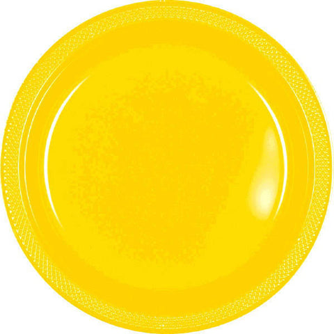 PLASTIC PLATES - YELLOW SUNSHINE   7"   20 COUNT