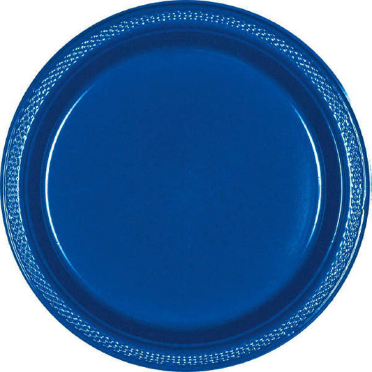 PLASTIC PLATES - ROYAL BLUE   7"   20 COUNT