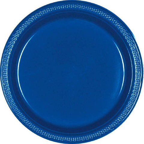 PLASTIC PLATES - ROYAL BLUE   7"   20 COUNT
