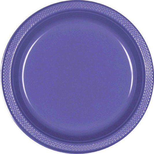 PLASTIC PLATES - NEW PURPLE   7"   20 COUNT