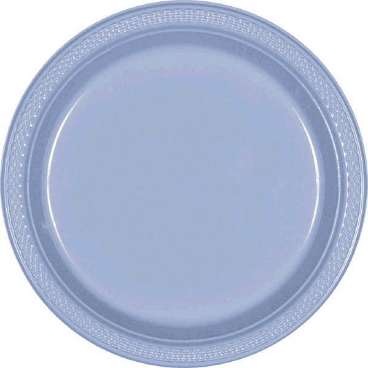 PLASTIC PLATES - PASTEL BLUE   7"   20 COUNT