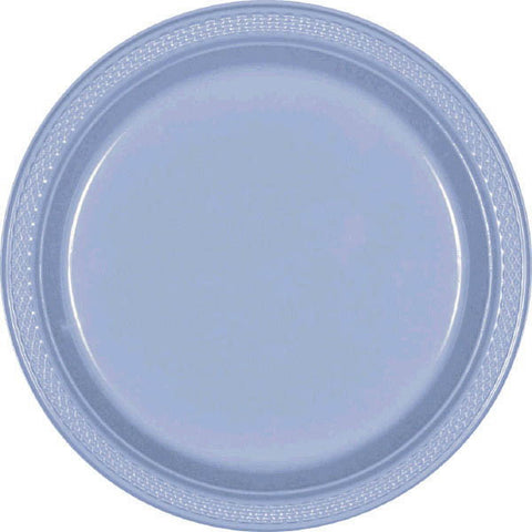 PLASTIC PLATES - PASTEL BLUE   7"   20 COUNT