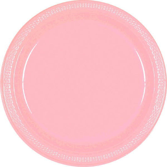 PLASTIC PLATES - NEW PINK    7"    20 COUNT