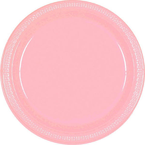 PLASTIC PLATES - NEW PINK    7"    20 COUNT