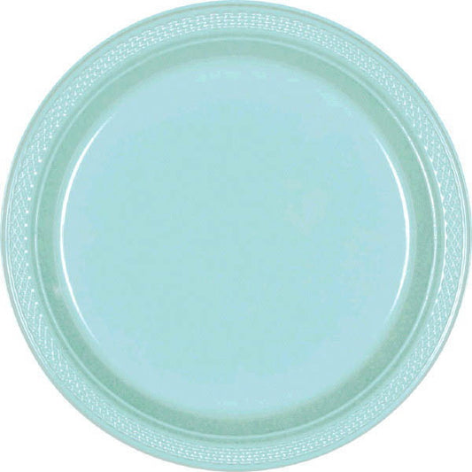 PLASTIC PLATES - ROBIN'S EGG BLUE   7"   20 COUNT