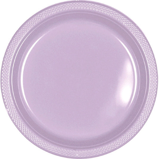 PLATE - LAVENDER 9"    PLASTIC   20 CT/PKG