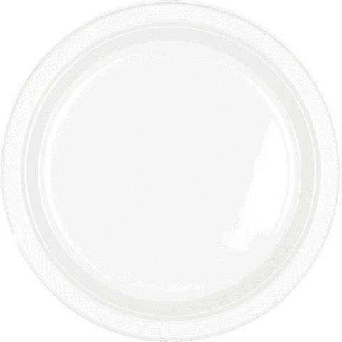 PLATE - FROSTY WHITE 9"    PLASTIC   20 CT/PKG