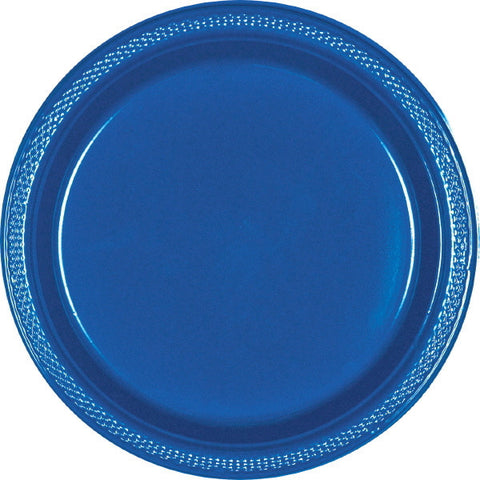 PLATE - BRIGHT ROYAL BLUE 9"    PLASTIC   20 CT/PK