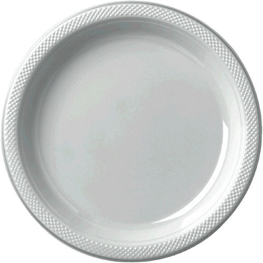 PLATE - SILVER 10.25"    PLASTIC   20 CT/PKG