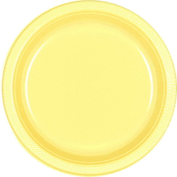 PLATE - LIGHT YELLOW 10 1/4" PLASTIC 20 CT/PKG