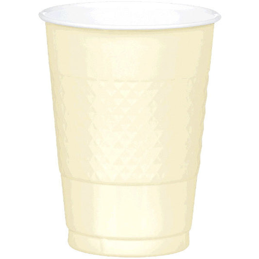 PLASTIC CUPS - VANILLA CREAM   16OZ   20 COUNT