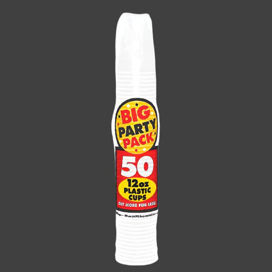 PLASTIC CUP - WHITE      12 OZ   50PCS/PKG