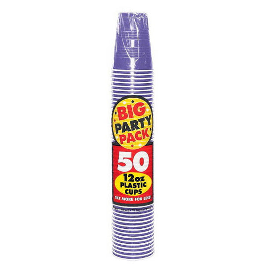 PLASTIC CUP - NEW PURPLE 12 OZ   50PCS/PKG