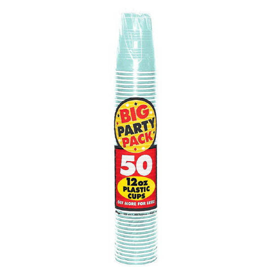 PLASTIC CUP - ROBIN'S EGG BLUE  12 OZ   50PCS/PKG