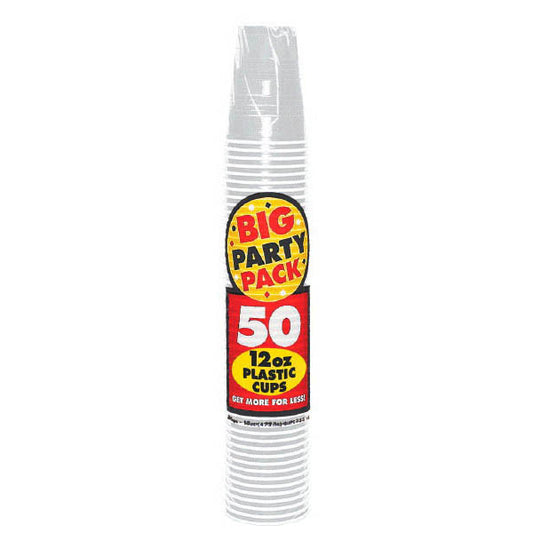 PLASTIC CUP - SILVER     12 OZ   50PCS/PKG