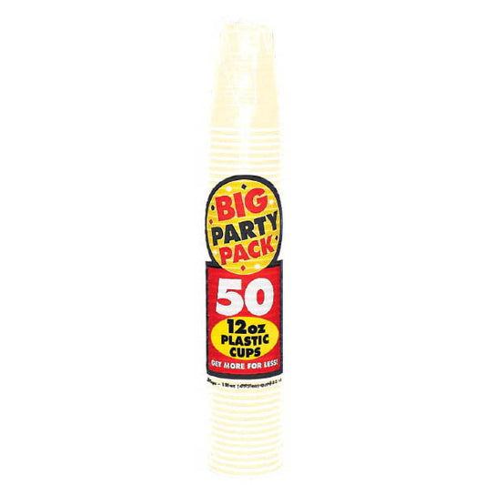 PLASTIC CUP - VANILLA CREME 12 OZ   50PCS/PKG