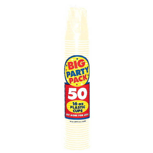 PLASTIC CUPS - VANILLA CREME 16 OZ   50PCS/PKG