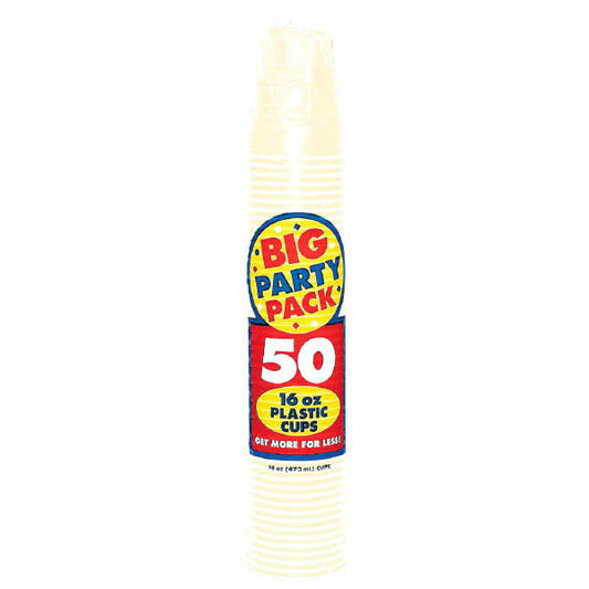 PLASTIC CUPS - VANILLA CREME 16 OZ   50PCS/PKG