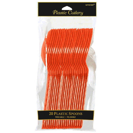 PLASTIC SPOONS - ORANGE PEEL